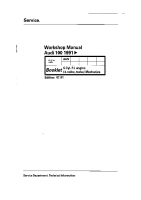 Audi 100 Workshop Manual 1991 